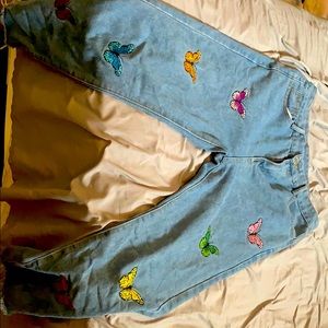 Butterfly stitched jeans